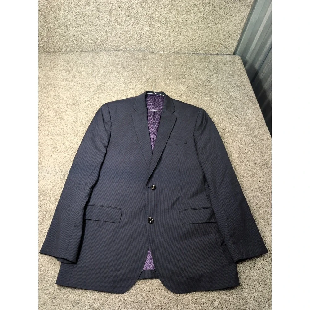 Ted Baker London Endurance Mens 42R Navy Blue Pinstripe 100% Wool Blazer TBA3121